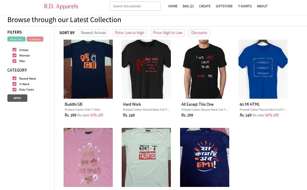 Responsive Website Design with an intuitive homepage design, multiple inner pages and sections, database management, and APIs by Soumyadeep Das.